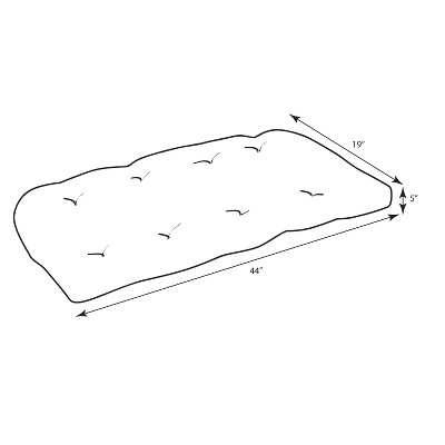 Radiance Aqua Blue Polyester Outdoor Loveseat Cushion
