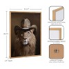 Kate & Laurel All Things Decor 16"x20" Gallery Lion Wearing a Western Cowboy Hat Print by The Creative Bunch Studio Natural - 3 of 4