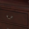Okak Solid Wood Bedroom Furniture 5-Drawer Chest or 2-Drawer Nightstand, Sleigh Bed, Brass Hardware, Easy Assembly - 4 of 4