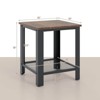 Costway 2 PCS Industrial End Table 2Tier Side Table with Storage Shelf Sofa Black - 3 of 4