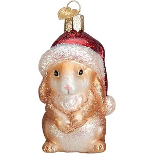 Old World Christmas Blown Glass Ornament for Christmas Tree, Standing Christmas Bunny - 1 of 4