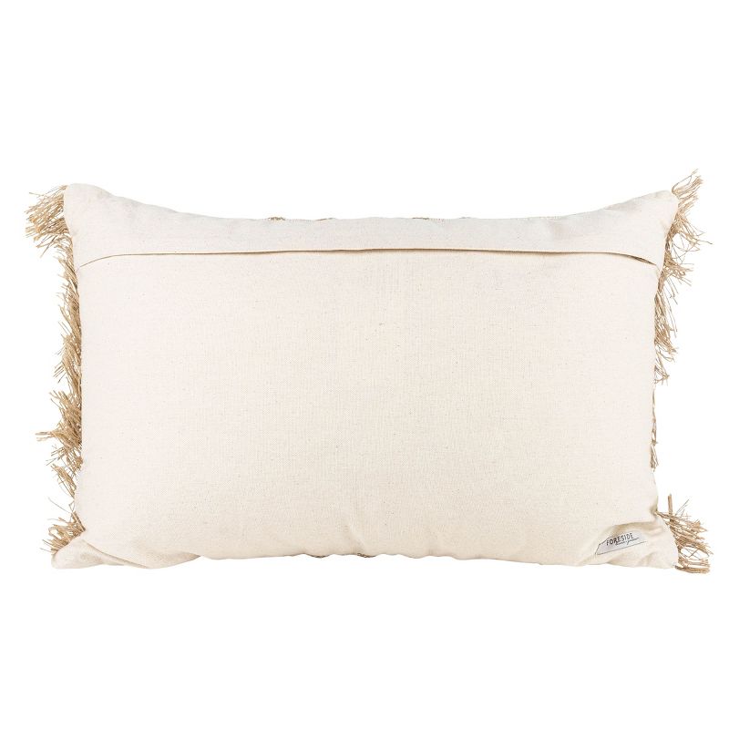 Tan Middle Striped 14X22 Hand Woven Filled Pillow - Foreside Home & Garden, 3 of 6