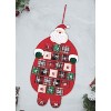 C&F Home 14.25" x 26" Plaid Santa Felt Hanging Christmas Advent Calendar w/ 24 Pockets - 4 of 4