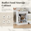 RISOKEYS Modern Freestanding Kitchen Pantry,Buffet Food Storage,Bar Cabinet with Drawer,2 Adjustable Shelves & 2 Door Shelves for Dining,Kitchen - 4 of 4