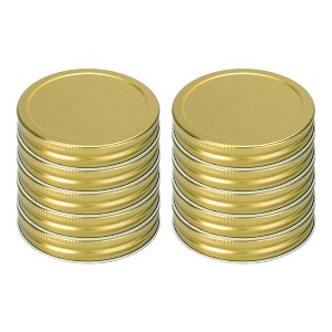 Unique Bargains Wide Mouth Metal Mason Jar Lids 10 Pcs - 1 of 4