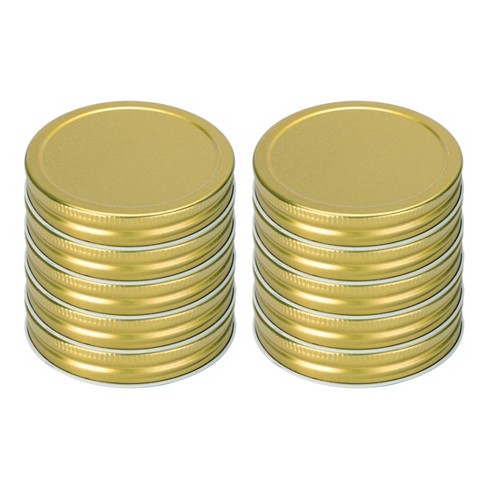 Unique Bargains Wide Mouth Metal Mason Jar Lids 10 Pcs : Target