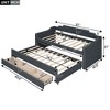NicBex Twin Size Daybed with Trundle Upholstered Daybed with Storage Extendable Day bed with 3 Spacious Drawers for Living Room - 2 of 4