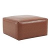 CAVINAS Modern Faux Leather Ottoman Bench, Upholstered Ottoman Foot Rest, Rectangular Bedroom End Bench, Work as End Table and Ottoman - 2 of 4