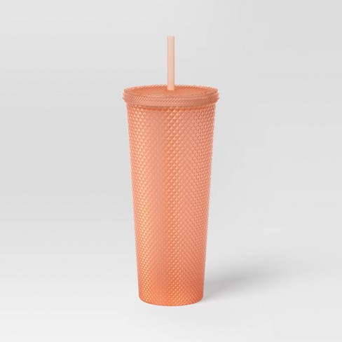 24oz Plastic Tumbler With Straw Clear Cool Melon - Opalhouse™ : Target