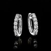 Ross-Simons 0.33 ct. t.w. Lab-Grown Diamond Hoop Earrings in Sterling Silver - 3 of 4