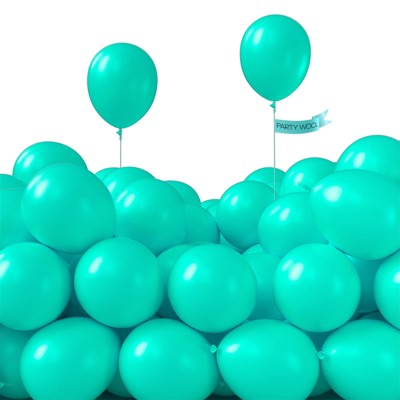 PartyWoo Balloons Teal Blue Turquoise Small Mini 5 Inch 120 pcs