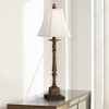 Regency Hill Thornewood 35 1/2" Tall Large Traditional End Table Lamp Brown Single Beige Shade Console Living Room Bedroom Bedside Nightstand House - 2 of 4