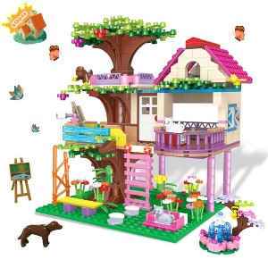 Cubiman 613PCS Forest Girl House Building Block Toy with Fountain Animals for Kids Ages 6+ - 1 of 4