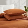 Angel Sar 100% Washed Cotton Duvet Cover Set, Twin Size Fade-Resistant Bedding with Pillow Sham, Natural - 4 of 4