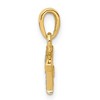 Black Bow Jewelry The Chloe Mini Diamond Accent initial T Pendant in 14k Yellow Gold - 2 of 4