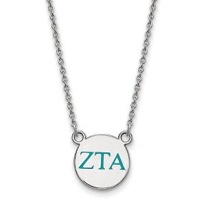 Black Bow Jewelry Sterling Silver Zeta Tau Alpha Greek Life Necklace 18 Inch - 1 of 4