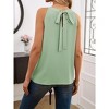 Summer Halter Neck Tank Tops for Women Pleated Loose Fit Sleeveless Tops Flowy - 2 of 2
