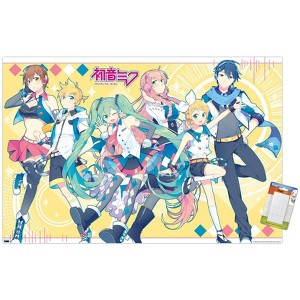 Trends International Hatsune Miku - Yellow Group Unframed Wall Poster Prints - 1 of 4