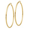 Black Bow Jewelry 2mm x 60mm 14k Yellow Gold Classic Round Hoop Earrings - 2 of 4