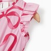 PATPAT Mommy and Me Matching Outfits All Over Dots Cross Wrap V Neck Ruffle Flutter-sleeve Dress - 3 of 4