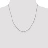 Black Bow Jewelry 1mm 14k White Gold Solid Spiga Pendant Chain Necklace - 2 of 4