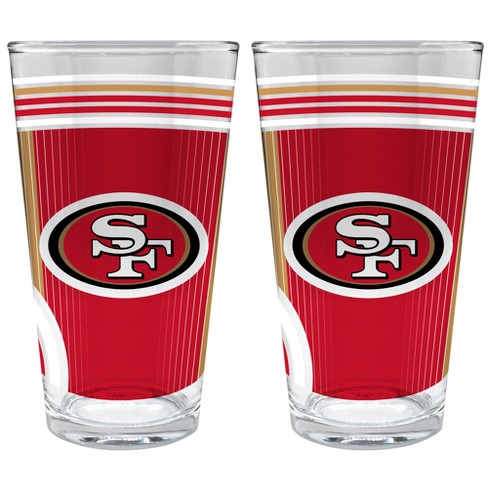 San Francisco 49ers 2-Piece Shot Glass Set and Box (Aluminum)