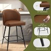 NEWLAYOUT Swivel Counter Height Bar Stools Set of 4, Modern Upholstered Barstool for Kitchen - 3 of 4