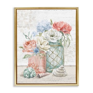 Stupell Industries Relaxed Nautical Jar Bouquets, 25" x 31" - 1 of 4