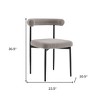 HomeRoots Set of Two Gray And Black Upholstered Polyester Open Back Dining Side Chairs - 3 of 4