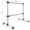 SEVOBAL Home Gyms 4FT Pink Solid Wood Ballet Barre With Adjustable Range Of 6.7-46 Inches For Dance Practice, Pink, 48"*30"*46" - 2 of 4
