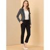 INSPIRE CHIC Women's Regular Fit Notched Lapel Button Decor Striped Blazer - 2 of 4