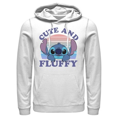 Men's Lilo & Stitch Angel Cute & Fluffy Pull Over Hoodie