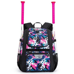 Generic Youth Baseball Bag, Softball Bag for Girls & Boys, Kids Tball Backpack with Shoes Compartment - 1 of 4