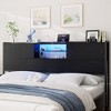 Aheaplus King Headboard with Storage Cabinet, Headboard with Sliding Doors, Charging Station - 3 of 4
