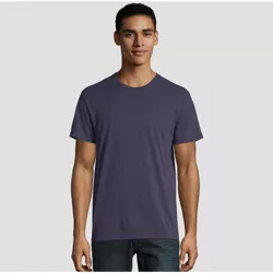 Hanes Premium Men's Short Sleeve Black Label Crew-Neck T-Shirt - Navy M