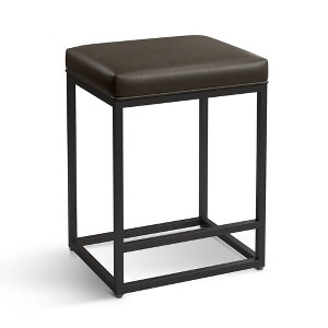 Captiva Designs 24 inch Counter Height Bar Stool with Faux Leather Cushion and Sturdy Metal Frame - 1 of 4