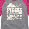 Girls' - Instant Message - I'm A Pisces Daydream Shirt Tail Raglan Graphic T-shirt - 2 of 4