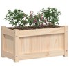 vidaXL Garden Planter Natural wood color Solid pine wood Medium - 4 of 4