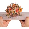 Paper Love 3D Pop Up Greeting Card, Rustic Flower Basket, for Fall, Thanksgiving, All Occasions - 5" x 7" Cover with Note Tag - 3 of 4