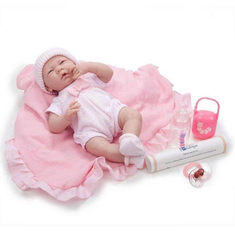 JC Toys La Newborn 15.5&#34; Doll - Pink Deluxe Boutique Gift Set, 5 of 8
