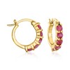 Ross-Simons 2.60 ct. t.w. Ruby, Emerald and Sapphire Jewelry Set: 3 Pairs Of Huggie Hoop Earrings - 3 of 4