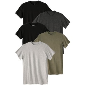KingSize Men's Big & Tall 3-Pack Cotton Crewneck Undershirt - 1 of 4