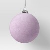 9ct 80mm Christmas Flocked Ball Ornament Set Lavendar - Wondershop™ - 4 of 4