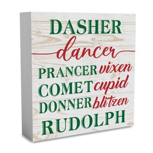 Christmas Decor Xmas Holiday Decorations Merry Christmas Party Decor for Home Desk Table Wood 5 x 5 Inch - 1 of 3