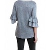 Women's Mineral Washed Layered Ruffled Bell Sleeve Top - umgee - 3 of 4