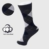 Alpine Swiss Mens Cotton 6 Pack Dress Socks Solid Ribbed Argyle Shoe Size 6-12 - 2 of 4