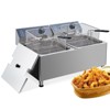 11L Electric Fryer with Basket & Lid 2.0, Deep Fryer for Restaurant Home Use, Adjustable Temperature, Stainless Steel, 110V - 2 of 4