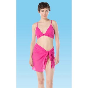 Carmen Marc Valvo Short Beaded Mesh Pareo Cover Up - 1 of 2