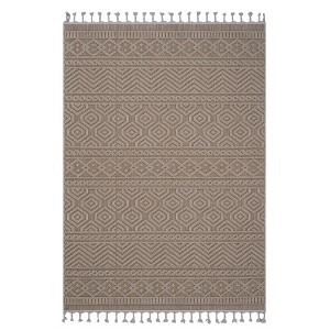 ChicFurnit Rug Guros Collection Stain Resistant Non Shedding Kid and Pet Friendly for Modern Spaces, Brown, 91.7"*5.9"*5.9" - 1 of 4