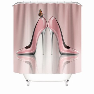 Pink High Heels Shower Curtains for Bathroom Waterproof Fabric Bath Curtain Durable Soft Stylish Bathroom Decor 72x72 Inch - 1 of 1